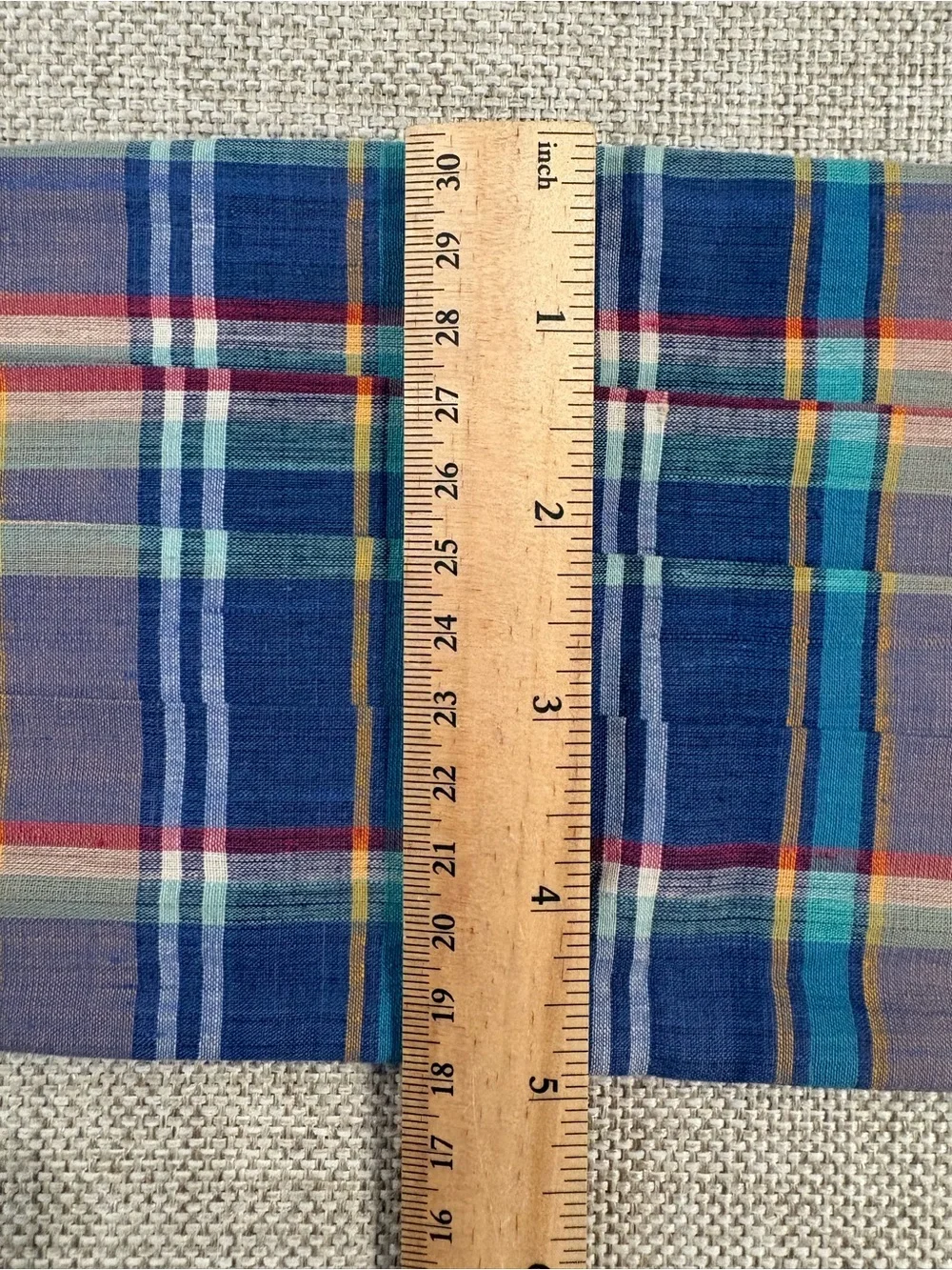 Vintage Reys & Rockwood Madras Bow Tie Cummerbund Set Cotton Plaid